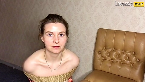 Sweet Russian Bound Girl - Pov Slobbery Blowjob & Rough Doggy Style - Lovessie Mur